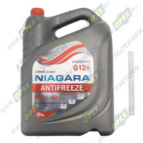1001001012 Антифриз красный -40С (10кг) G12+; карбоксилатный NIAGARA1