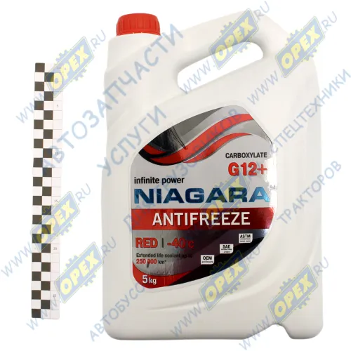 1001001011 Антифриз красный -40С (5кг) G12+; карбоксилатный NIAGARA1