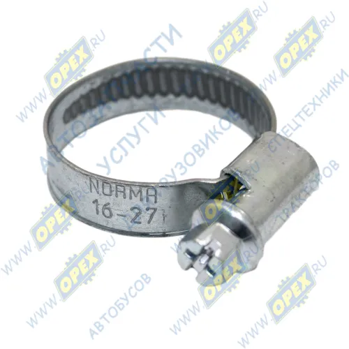 01263565021 Хомут червячный ф16-27мм (винтовой) Norma
