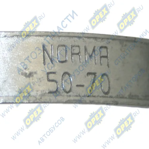 01263565060 Хомут червячный ф50-70 мм; W1 (оцинковка) Norma2