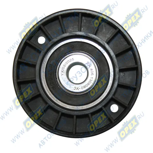 PR.406.1308080-УС Ролик (ПВХ) натяжной посад. ф12 наружн. ф80 H=30 в сб. с подшипником 180204 ЗМЗ-405,406,409 GAZ 3110 2.3 i [ZMZ-4062.10] 150 hp 1997-2004 GAZ 2217 124; усиленный (мет.втулка) PRAVT1