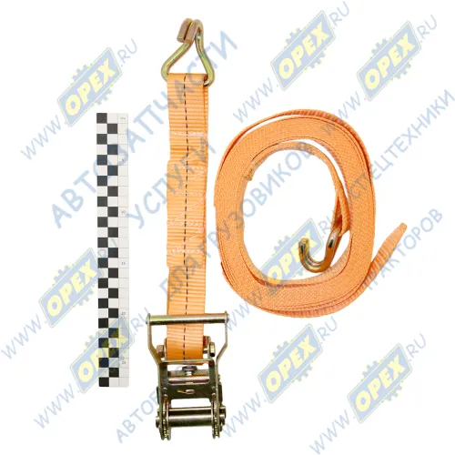 RMSGK6.3 Ремень (стяжка) крепления груза 6м до 3тонн; (2х35) с замком, 2 крюка RedMark1