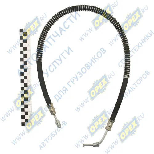 RG66-3408040 Рукав ВД (шланг) L=860 Ш=М12+К12/Ш=М12+К12, в оплет., с трубкой к сил.цилиндру ГУР ГАЗ-4301,3309,66 Riginal