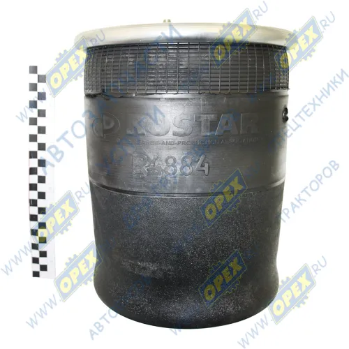 180-2934002-43 Пневмоподушка со стаканом; (1 шп.+возд. / 1 отв.); отбойник сверху Rostar1