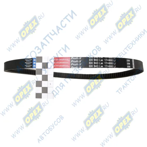 BX 943Lw Ремень клиновой 14х10х937 компрессора,КРАЗ,все МАЗ ЕВРО-3; зубчатый (17x900 LI) Rubena2