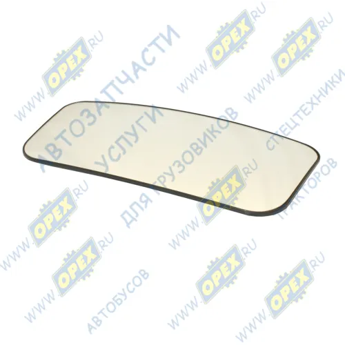 044.394 Стекло зеркала основного (200х432) 124/144(SER.4) ('96-'04) / SER.4R/P/T('04-) SCANIA T Truck (2003-2020) SCANIA T Truck (2003-2020); 432x200 1800°, с подогревом, 24 В, с маркировкой E Sampa