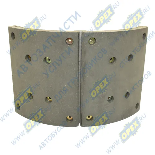 HD90149340095 Колодка тормозная X3000 задняя с накладками (8 x 8 отв.) ЧУГУН (HD90149340095+HD90149340093) Shaanxi1