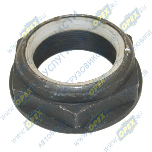 F96006 Гайка С/И М50х1,5 h=28 К=70 КПП хвостовика с фторопластом (для КПП FULLER RT-1109C, JS180, 12JS160T) Shaanxi