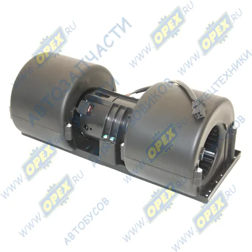 DZ13241841114 Мотор отопителя с крыльчатками 345х135 крыльчатки ф105 Shacman F3000 Shaanxi