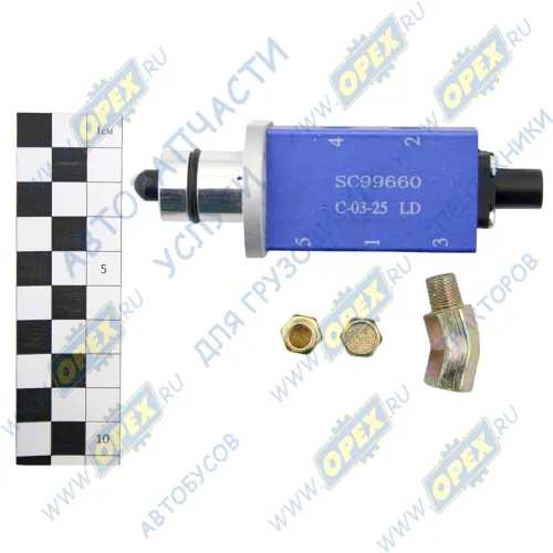 F99660 Клапан воздушный МАЗ (двойной, Н-образный, КПП-9JS135); SC99660 Shaanxi2