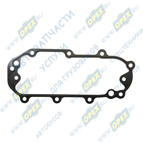 0501330229 Прокладка КПП (сталь) С/Ф 220х95, 1отв. ф9, 1отв.ф10, 11отв. ф7 (ZF TRAXON); 0501330229 SHACMAN
