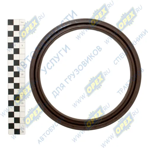 417124-V Сальник в обойме 155х190 (уплотнитель) ступицы задней КАМАЗ-6522 (сталь+рти) ГОСТ 8752; х14,5/16 в обойме SKT