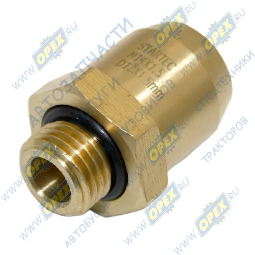 INF.11.1412 Фитинг (штуцер) прямой; Рнаруж=М14х1,5/ трубка ф12х1,5мм; (цанга) латунь Startec