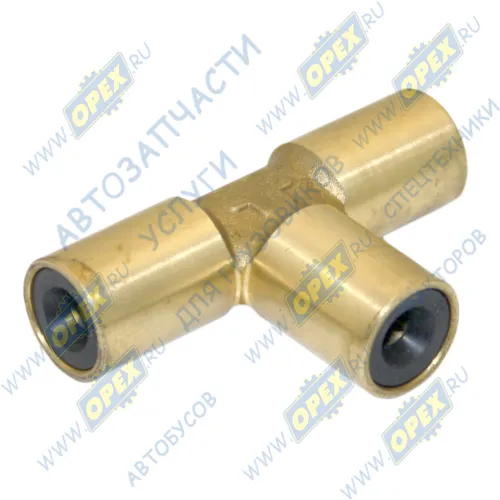 INF.21.06T Фитинг (тройник) Т-образный; трубка ф6/ф6/ф6мм; Латунь 6х1 пластиковая вставка Startec