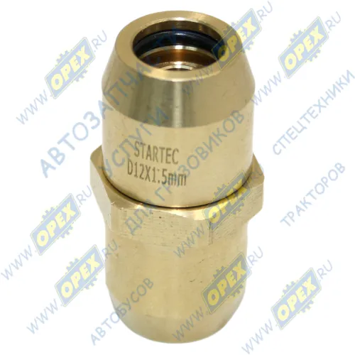 INF.11.12 Фитинг (штуцер) прямой; трубка ф12/ф12мм (цанга); разборный 12х1,5 Startec