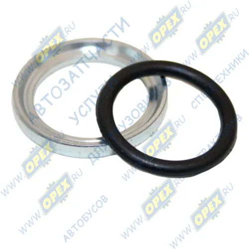 INF.11.RM16 Кольцо С/И (РТИ+Сталь) 15х22 h=4; (сталь+рти) ф16х22х2,5 с выточкой, нажимное Startec