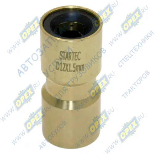 INF.21.12 Фитинг (штуцер) прямой; трубка ф12/ф12мм (цанга); пластиковая вставка 12х1,5 Startec
