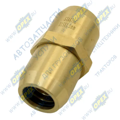 INF.11.15 Фитинг (штуцер) прямой; трубка ф15/ф15мм (цанга); латунь Startec