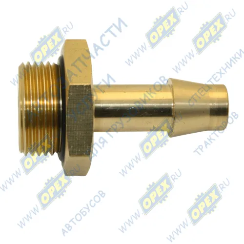 INF.11.M22/11 Фитинг (штуцер) прямой под шланг ф14/ Рнаруж=M22х1,5 К=28 L=48 (латунь); 1935199 Startec1
