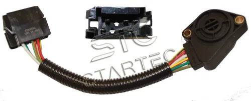 INF14003 Потенциометр педали газа 6-и контактный с проводом и прямоугольной фишкой Volvo FH12-FH16/FM9-FM12 RVI LCV (1970-2020), VOLVO B (1970-2020); 20504685 6 контактов (черная прямоуг фишка) Startec