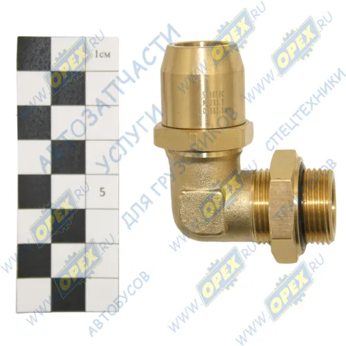 INF.11.2215L Фитинг (угольник); Рнаруж=М22х1,5/ трубка ф15х1,5мм; (цанга) Startec1