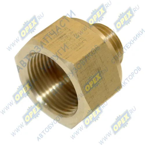 INF.11.M16/F22 Фитинг (штуцер) прямой; Рнаруж=М16х1,5/ Рвнутр=М22х1,5; Lобщ=27 Lнар=10 с кольцом РТИ Startec