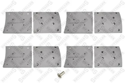 85-00973-SX Накладки тормозные (комплект) 414х220; STD (64 отв.: 8х18 / 93059) RVI Premium (1996-2020), ROR (1970-2020); MBLK2290 Stellox