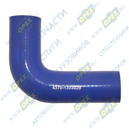 4370-1303029 Шланг (патрубок) кривой радиатора МАЗ-4370 угловой нижний (L=235мм,ф=40) силикон Technik1