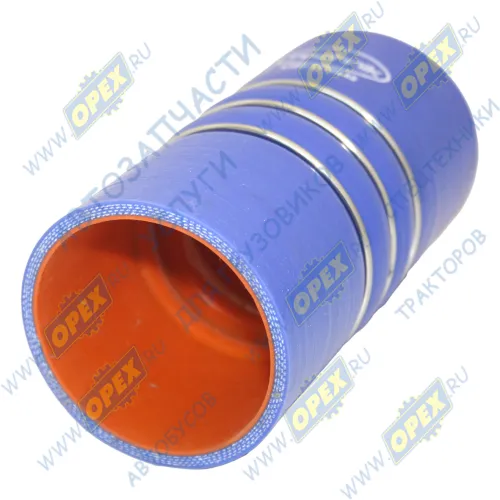 4308-1170245 Шланг (патрубок) ф75х85 L=165 гофр интеркуллера Камаз-4308,Кавз (дв.Cummins) силикон; (с кольцами) Technik