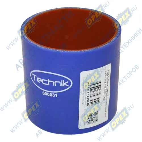 4308-1170249 Шланг (патрубок) ф75х85 L=70 турбокомпрессора без буртов ТКР-9 ЯМЗ MAN Bus (1970-2020); силикон Technik