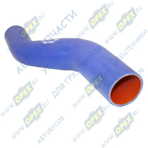 4308-1303010-01 Шланг ШО (патрубок) кривой ф45х60 L=290,переходной радиатора Камаз; (силикон) Technik