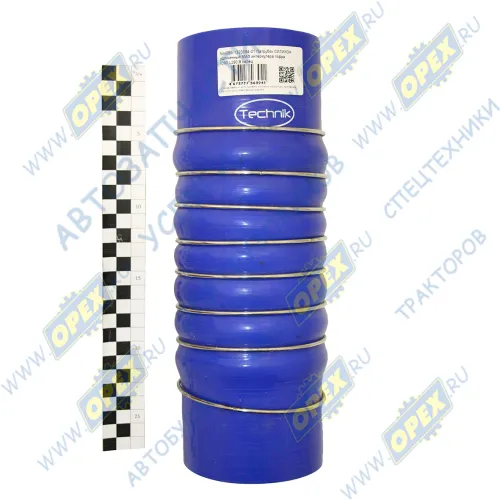 5440B9-1323094-01 Патрубок охладителя МАЗ (дв.ЯМЗ-650) с пружиной (силикон); (силикон) ф90;L=290 Technik1