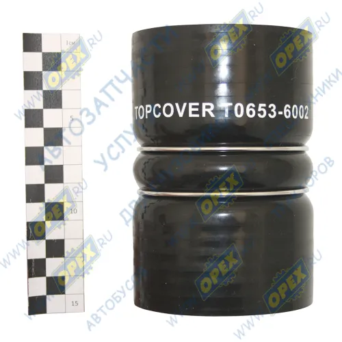 T0653-6002 Шланг (патрубок) ф90х98 L=140 (гофр. в метал. кольц.) Scania 2/3 Series SCANIA N Bus (2004-2020); + TOPCOVER1