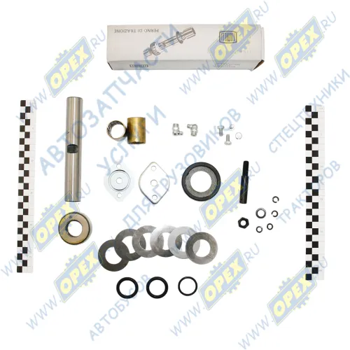 SH 0320 РМК передней оси (шкворень) ГАЗель,Соболь (203х86х86); компл. 1 шкворень c подшип,метизами,втулками Trialli
