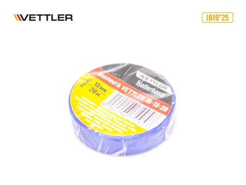 18120 Изолента; ПВХ 19мм х 25м - синяя VETTLER1