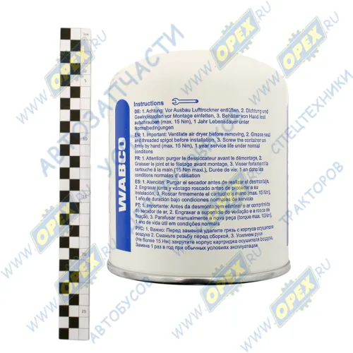 432 410 222 7 Фильтр A=136 B=100 C=111 H=165 M39х1.5 ПРАВАЯ РЕЗЬБА осушителя (картридж) (RHT) ASP/OSC K?SSBOHRER (1970-2020), MAN Bus (1970-2020), NEOPLAN (1970-202 Wabco3