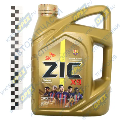 162613 Масло моторное синтетика SAE 5W40 (легковые) (4л); X9 ZIC