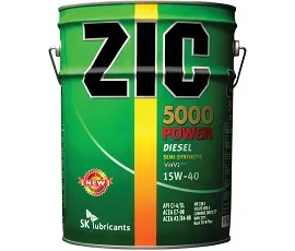 ZIC 5000 Power 15W-40#20L Масло моторное минеральное SAE 15w40 (20л) ZIC