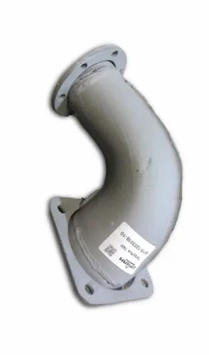 54115-1203010-10 нерж Патрубок ф65/ф90 L1=162 L2=120 квадр.флан.4отв/кругл.фл 8отв.,приемный КАМАЗ-ЕВРО; 8 шпилек ZIPKAM