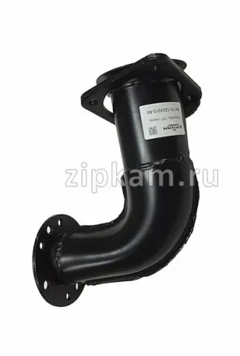 54115-1203010-60 Патрубок ф65/ф90 L1=162 L2=120 квадр.флан.4отв/кругл.фл 8отв.,приемный КАМАЗ-ЕВРО; 8 шпилек ZIPKAM