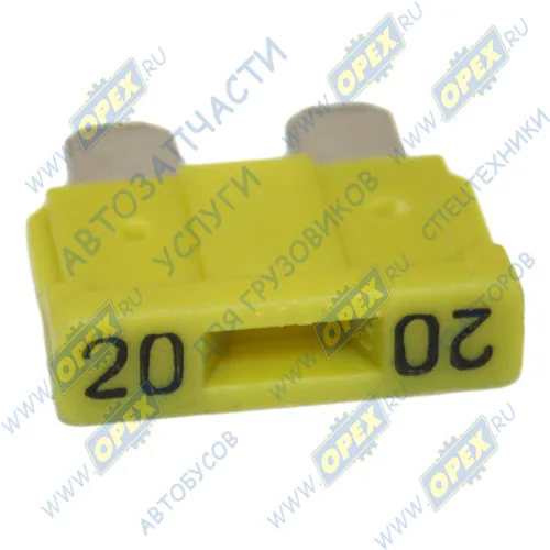 35.3722-04 Предохранитель (флажковые) плоский штырьевого типа (20А) желтый; 000000004206 АВАР