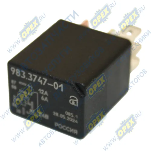 983.3747-01 Реле 24В 20/10А 5 плоских клеммв с диодной защитой б/кроншт. (узкое) IVECO Bus (1970-2020), RVI LCV (1970-2020), SCANIA F- (2000-2020), VOLVO Bus (197 АВАР1