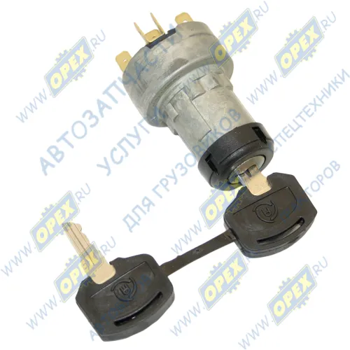 1202.3704-03 Выключатель (замок) зажигания КАМАЗ.МТЗ.МАЗ.УРАЛ; мягкая обл.ключа, 5 двойных клемм АвтоАрматура1