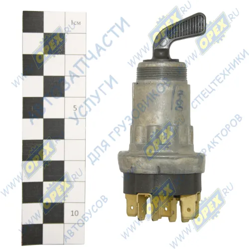 ВК354 Выключатель (замок) зажигания МАЗ, КАМАЗ, КРАЗ L=75; 5 двойных клемм,флажок АвтоАрматура2