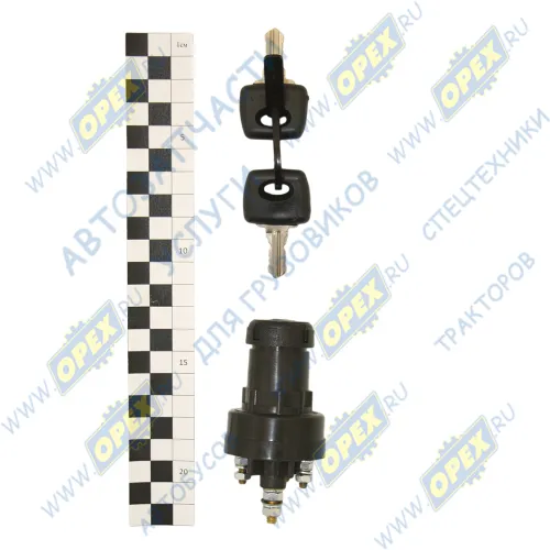 12.3704-05.01 Выключатель (замок) зажигания 4 конт.под гайку 12v /ГАЗ.УАЗ.ПАЗ/; пластмассовый корпус АвтоАрматура2