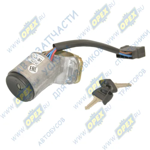 24.3704 Выключатель (замок) зажигания фишка 5 клемм ГАЗ-3302,33104,Газель,Валдай короткий ключ АвтоАрматура