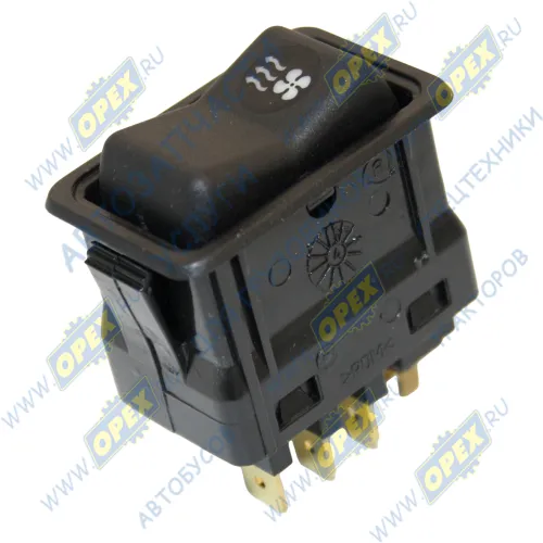 82.3709-25.09 Переключатель-клавиша 3-х поз. 12-24V 8контактов отопителя УРАЛ,МАЗ АвтоАрматура1