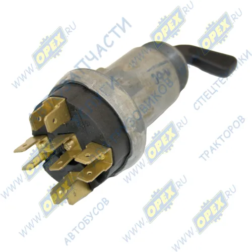 ВК354 Выключатель (замок) зажигания МАЗ, КАМАЗ, КРАЗ L=75; 5 двойных клемм,флажок АвтоАрматура