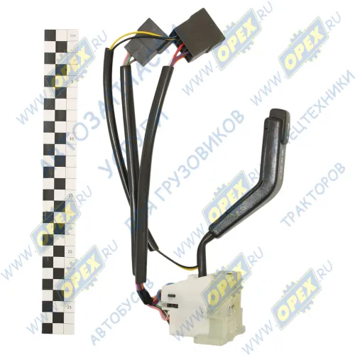 1102.3769-02 Переключатель ГАЗ-3302,3307, указат.поворот.и света со встроен.сигналом L=170; 12-24V; 9 плоских клемм АвтоАрматура1