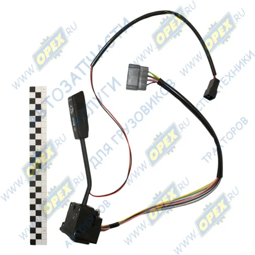 4002.3709 Переключатель стеклоочистителя ЗИЛ,МАЗ,УРАЛ,КРАЗ L=190; 12-24V; фишка 7+2 плоских клемм/фишка 2 плоские клеммы АвтоАрматура1